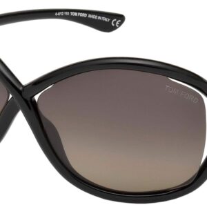 Tom Ford Sunglasses - Whitney / Frame: Shiny Black Lens: Smoke Polarized, 64-14-110