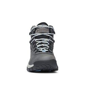 Columbia womens Newton Ridge Plus Waterproof Hiking Boot, Quarry/Cool Wave, 8 US