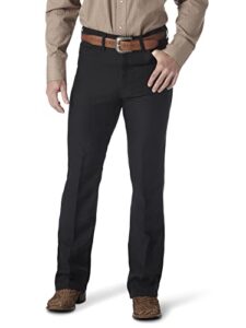 wrangler men's wrancher dress jean,black,36x32
