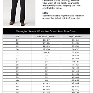 Wrangler Men's Wrancher Dress Jean,Black,36x32