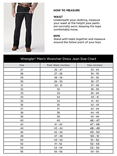 Wrangler Men's Wrancher Dress Jean,Black,36x32