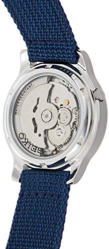 Men's SNK807 SEIKO 5 Automatic Stainless Steel Watch with Blue Canvas Band