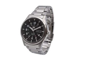 seiko men's snzg13 seiko 5 automatic black dial stainless-steel bracelet watch