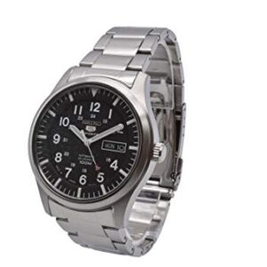 SEIKO Men's SNZG13 SEIKO 5 Automatic Black Dial Stainless-Steel Bracelet Watch