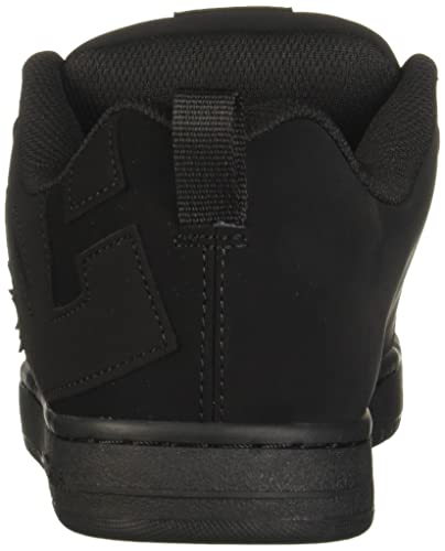 DC Men's Court Graffik Skate Shoe, Black/Black/Black, 12 M US