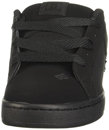 DC Men's Court Graffik Skate Shoe, Black/Black/Black, 12 M US