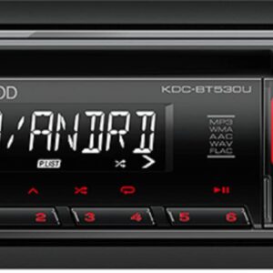 Kenwood Single DIN Bluetooth CD/AM/FM USB Auxiliary Input Car Stereo Receiver w/ Dual Phone Connection, Pandora/Spotify/iHeartRadio, Apple iPhone and Android Control with ALPHASONIK EARBUDS