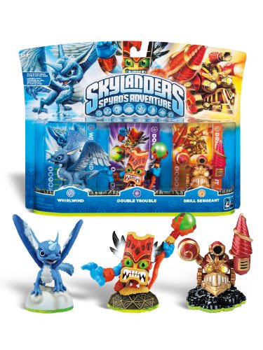 Skylanders Spyro Adventure Triple Character Pack (Whirlwind, Double Trouble, Drill Sergeant)