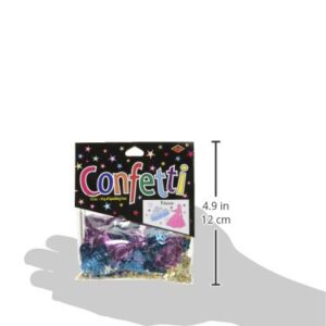 Beistle Princess Birthday Themed Cutout Plastic Confetti, 1 Pack, Multicolored