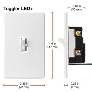 Lutron Ariadni/Toggler LED+ Dimmer | 150-Watt, Single-Pole/3-Way | AYCL-153P-BL | Black