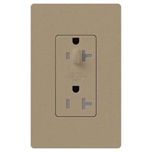 lutron scr-15-hdtr-ms satin colors 15-amp half dimmable tamper resistant receptacle, mocha stone