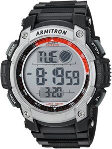 armitron sport men's 40/8252blk black digital chronograph watch
