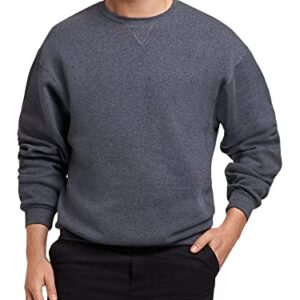 Russell Athletic Men's Dri-Power Fleece Sweatshirt, Black Heather, Large