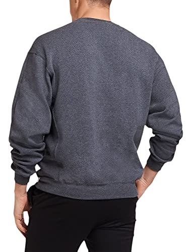 Russell Athletic Men's Dri-Power Fleece Sweatshirt, Black Heather, Large