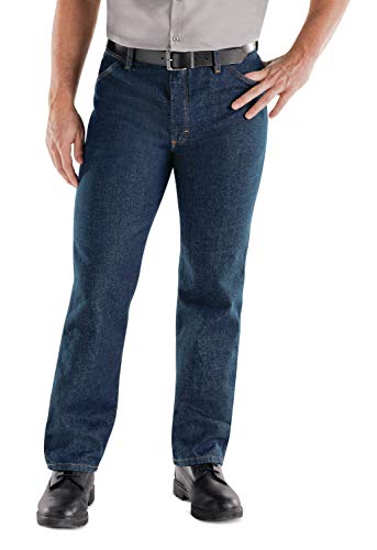 Red Kap Men's Classic Work Jean, Prewashed Indigo, 36x32