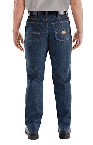 Red Kap Men's Classic Work Jean, Prewashed Indigo, 36x32