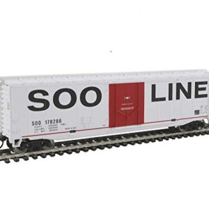 Walthers Trainline HO Scale Model 50' Plug-Door Boxcar with Metal Wheels Soo Line