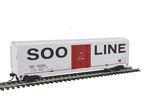 Walthers Trainline HO Scale Model 50' Plug-Door Boxcar with Metal Wheels Soo Line