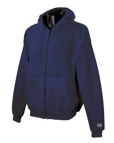 Champion Adult 50/50 Full-Zip Hooded Sweatshirt, Navy, Large