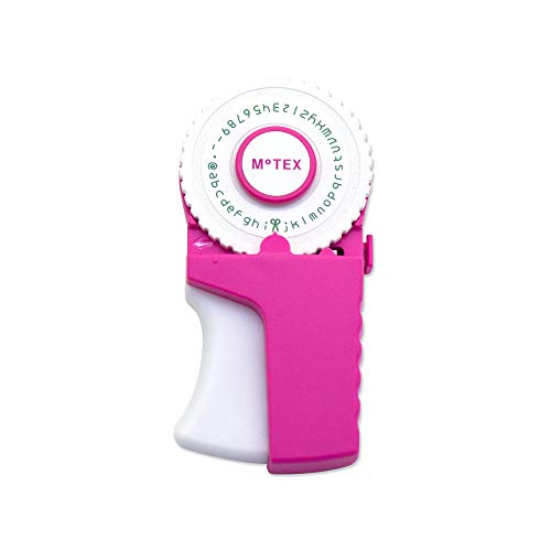 MoTEX Embossing Label Maker, Label Writer -E-303 (Pink)