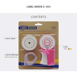 MoTEX Embossing Label Maker, Label Writer -E-303 (Pink)