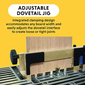General Tools Woodworking Dovetail Jig - 12" Template Kit for Furniture & Wood Cabinet Making,Gold