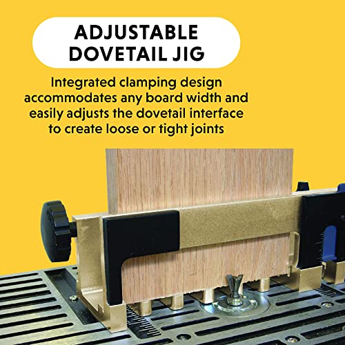General Tools Woodworking Dovetail Jig - 12" Template Kit for Furniture & Wood Cabinet Making,Gold