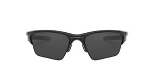 oakley men's oo9154 half jacket 2.0 xl rectangular sunglasses, polished black/black iridium, 62 mm + 1