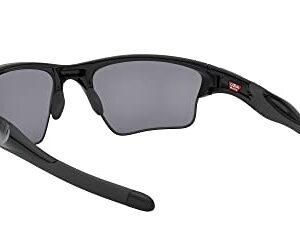 Oakley Men's OO9154 Half Jacket 2.0 XL Rectangular Sunglasses, Polished Black/Black Iridium, 62 mm + 1