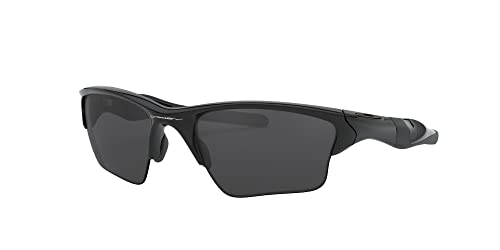 Oakley Men's OO9154 Half Jacket 2.0 XL Rectangular Sunglasses, Polished Black/Black Iridium, 62 mm + 1