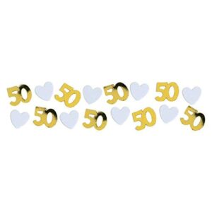 Amscan Gold 50th Year Anniversary Confetti Pack, 1 pack