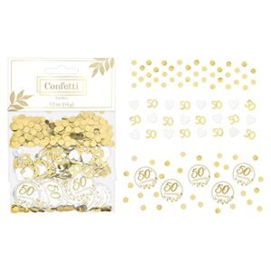amscan gold 50th year anniversary confetti pack, 1 pack