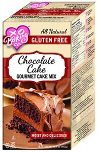 xo baking co. chocolate cake mix - flavorful non-gmo certified chocolate cake baking mix - no preservatives or artificial flavors (1 pack)