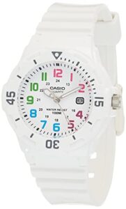 casio lrw200h-7b women's dive surf series sports white dial white strap date watch
