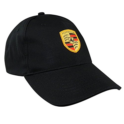 Porsche Black Crest Logo Cap, Official Licensed