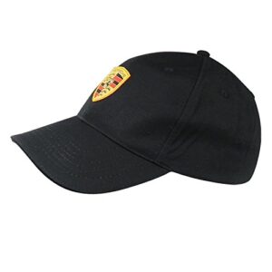 Porsche Black Crest Logo Cap, Official Licensed