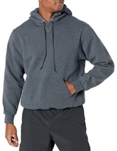 russell athletic men's dri-power pullover fleece hoodie, black heather, xx-large