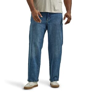 lee men's big & tall premium select custom fit loose straight leg jean, drifter, 50w x 30l