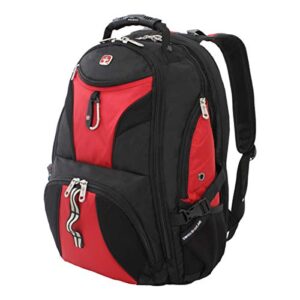 swissgear 1900 scansmart tsa 17-inch laptop backpack, black/red