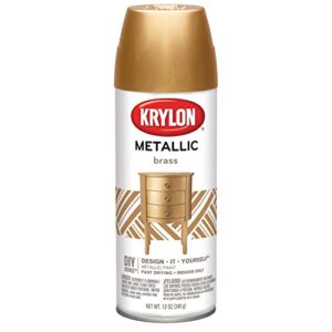 krylon k02204 brilliant spray paint metallic brass, 11 ounce (pack of 1), 12 fl oz