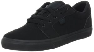 dc mens anvil casual skate shoe, black/black, 10.5 us