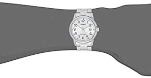 Casio #MTP-V002D-7B Men's Standard Analog Stainless Steel Date Silver Dial Watch