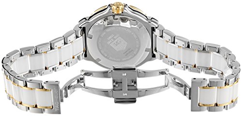 TAG Heuer Women's WAH1221.BB0865 Formula 1 Two-Tone Bracelet Watch with White Ceramic and Diamonds