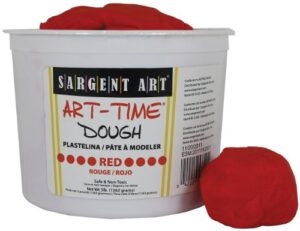 sargent art 3-pound art-time dough, red, non-toxic, very malleable, adaptable, easy storage, reusable.