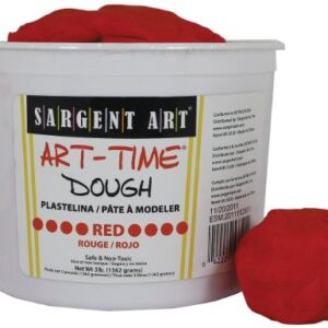 Sargent Art 3-Pound Art-Time Dough, Red, Non-Toxic, Very Malleable, Adaptable, Easy Storage, Reusable.