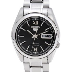 Seiko SNKL55 Mens Stainless Steel Case and Bracelet Automatic Black Tone Dial Watch