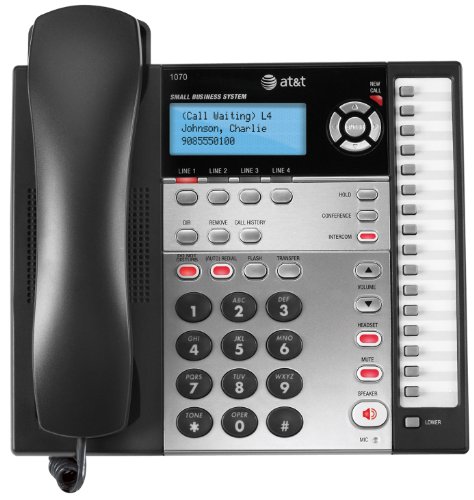 AT&T 1070 1070 Corded Four-Line Expandable Telephone, Caller ID