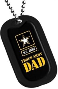 dog tag key chain necklace engrave-able u.s. military proud army dad #2765