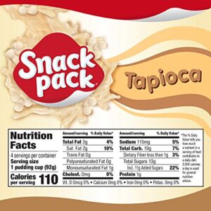 Snack Pack Pie Tapioca Pudding Cups, 3.25 Oz, 4 Ct