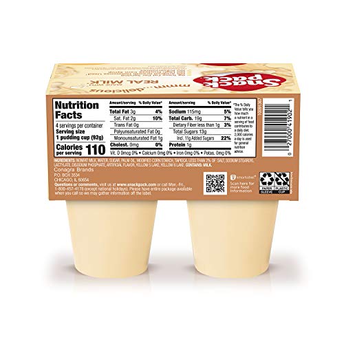 Snack Pack Pie Tapioca Pudding Cups, 3.25 Oz, 4 Ct